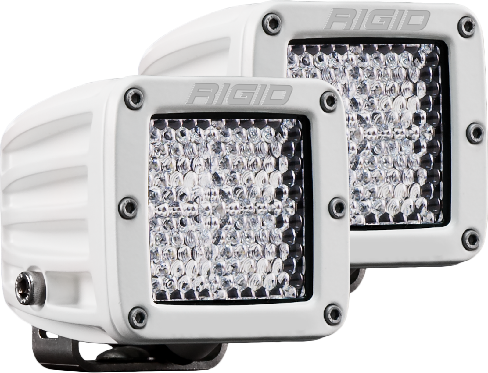 Rigid Industries White D-Series PRO Diffused – Surface Mount Pair