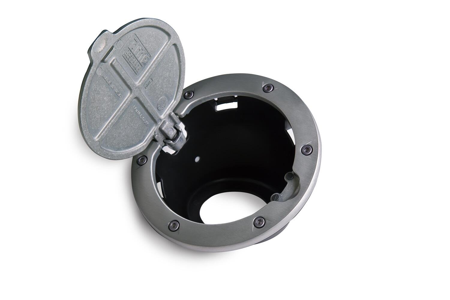 Brushed Aluminum Fuel Door For 2007-2018 Jeep Wrangler JK/JK Unlimited 2-Door/4-Door AMP Research - Image 3