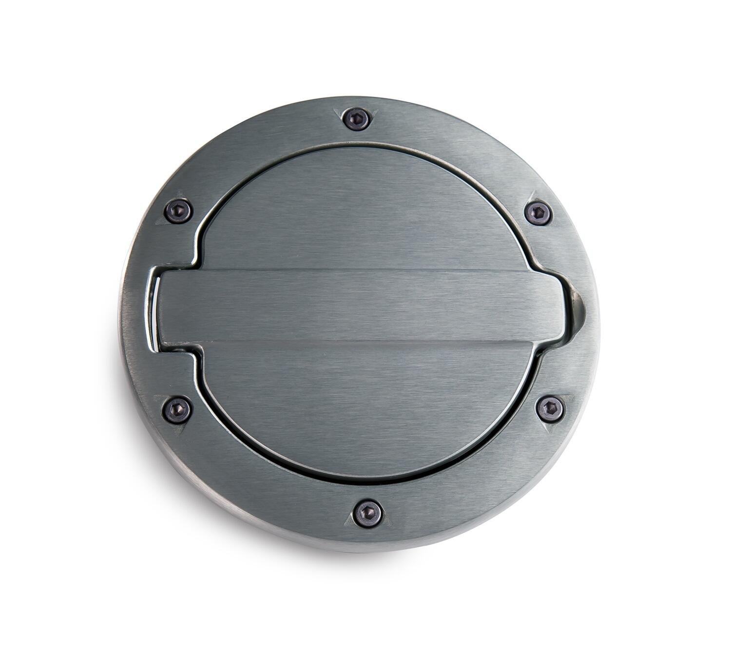 Brushed Aluminum Fuel Door For 2007-2018 Jeep Wrangler JK/JK Unlimited 2-Door/4-Door AMP Research - Image 4