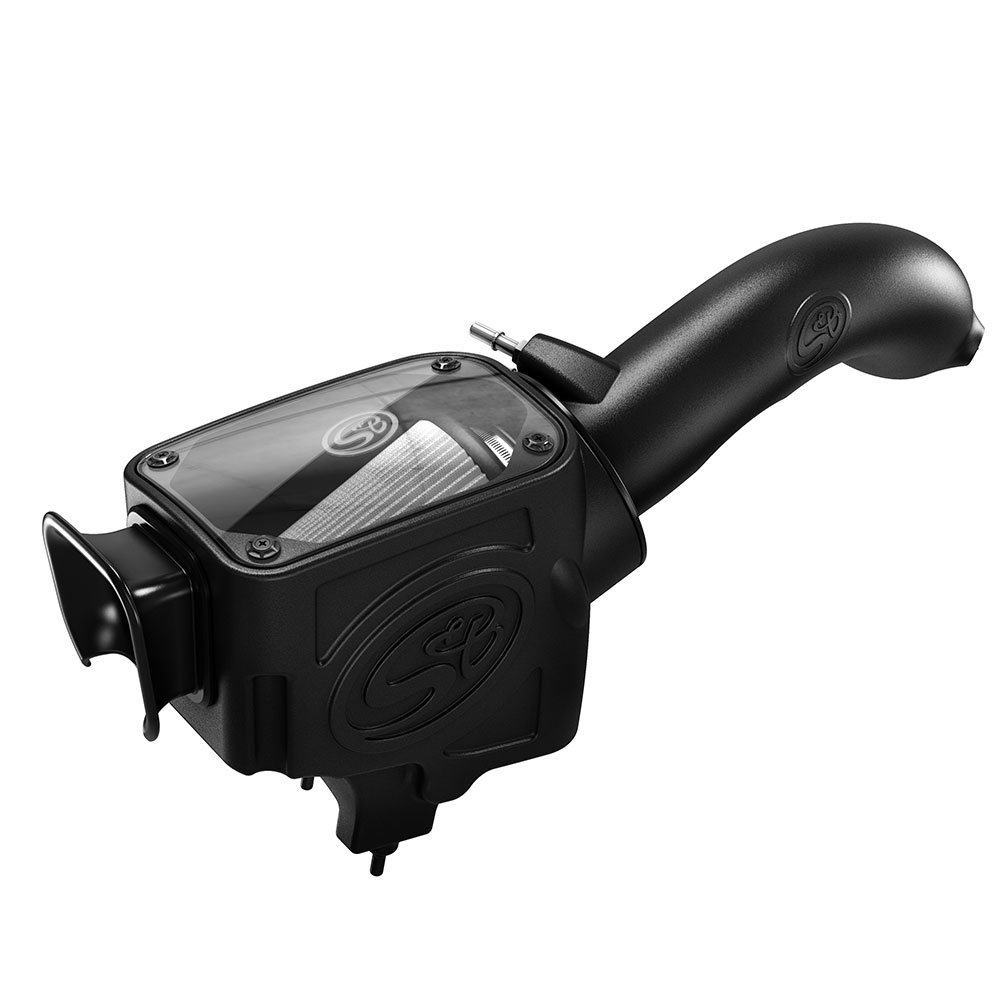 75-5129D.jpg ~(17 lbs. 24X15X14)~ Cold Air Intake For 18-20 Jeep Wranlger JL 2.0L Turbo Dry Dry Extendable White S B