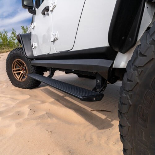 PowerStep XL Electric Running Boards For 2007-2018 Jeep Wrangler JK Unlimited 4-Door AMP Research