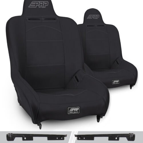 PRP - Premier High Back Suspension Seats Kit for Jeep Wrangler JK/JKU BLACK (Pair)