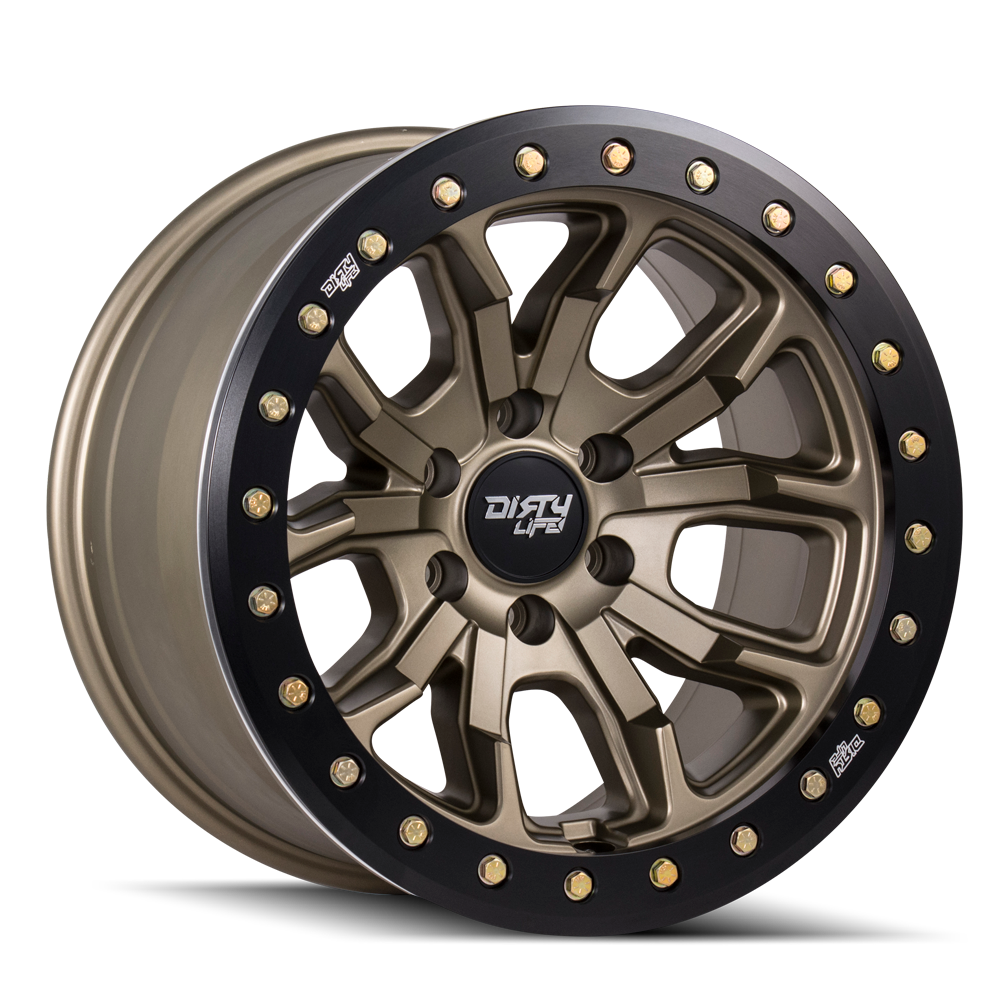 9303-7973MGD12.png ~(44 lbs. 19X19X10)~ DT-1 (9303) MATTE GOLD 17X9 5-127 -12MM 78.1MM