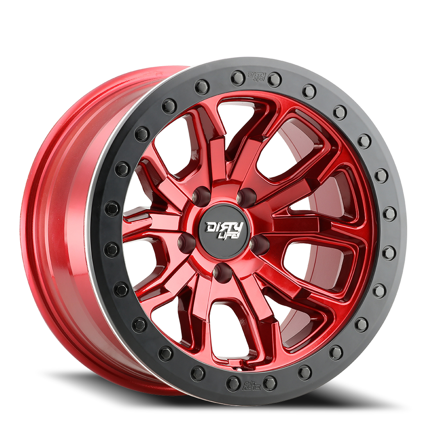 9303-7973R12-HCLL.png Dirty Life Race Wheels DT-1 9303 Crimson Candy Red 17X9 5-127 -12Mm 78.1Mm