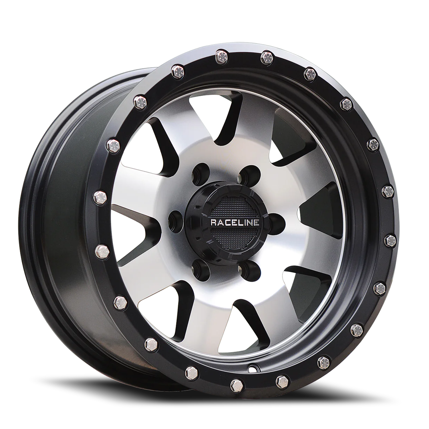 Aluminum Wheels 20x9 Defender 935M Machined Face Black Multi Spoke 18 Offset 5 on 127 Bolt Pattern 83.82 Bore Raceline