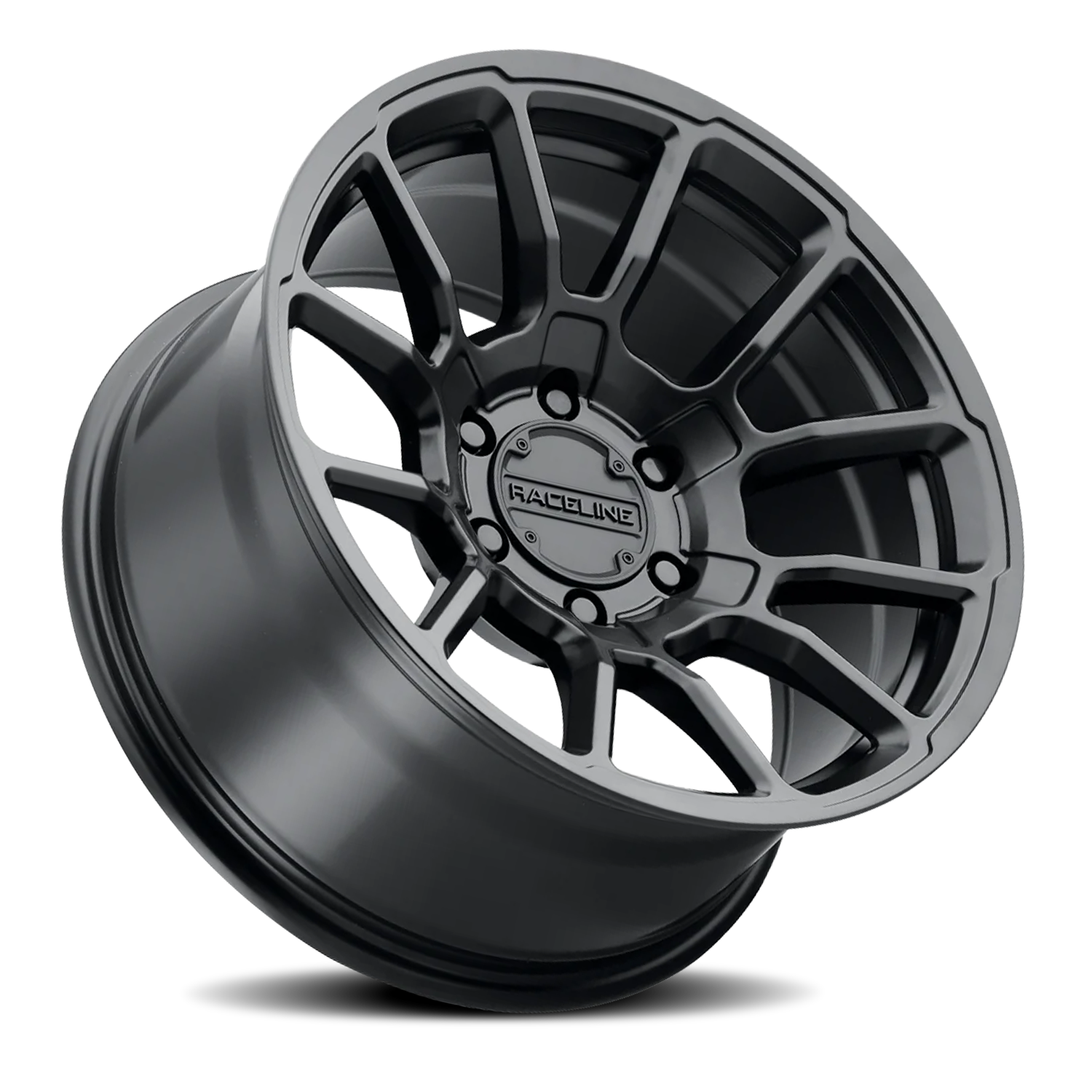 Aluminum Wheels 17x9 Gauge 950B Satin Black Multi Spoke -12 Offset 5 on 127 Bolt Pattern 78.1 Bore Raceline - Image 2