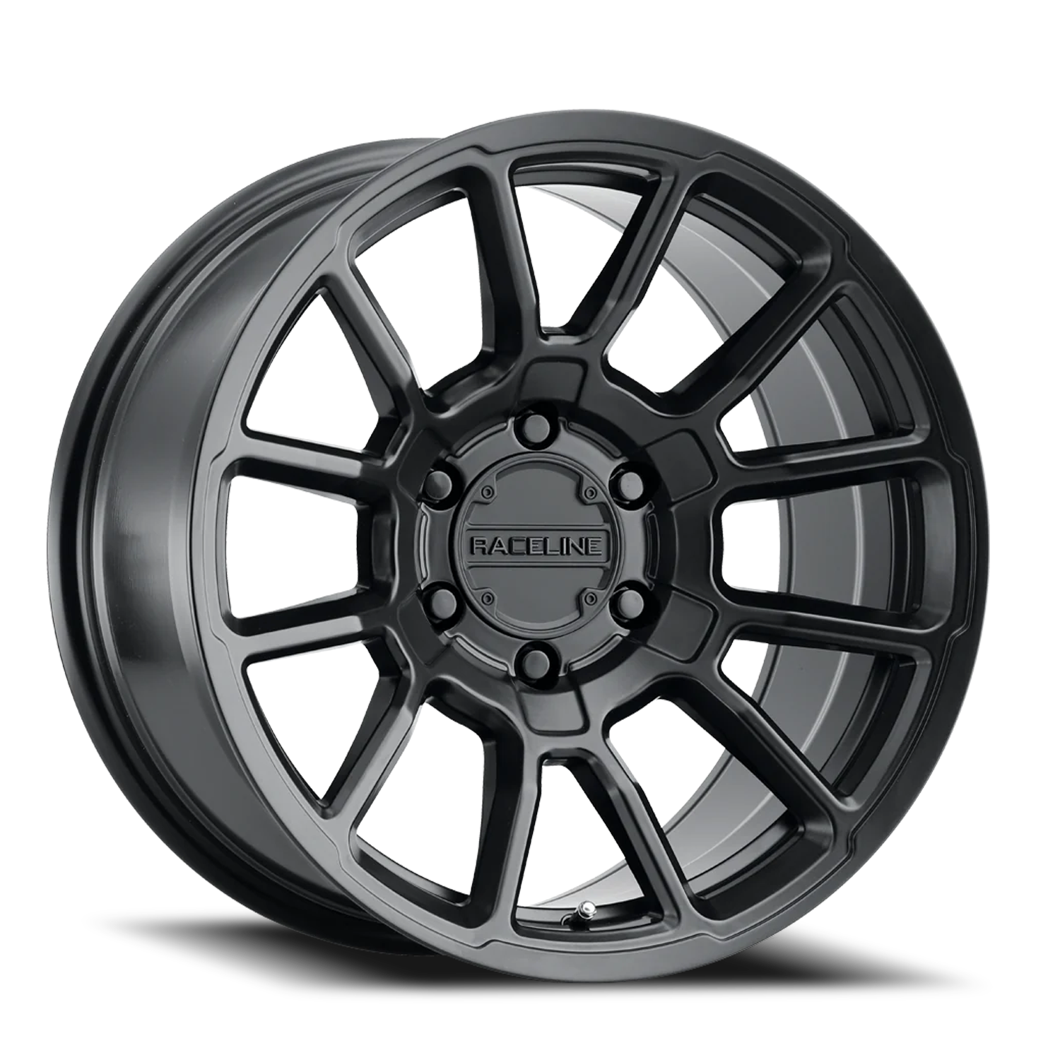 950B-890502B18-DLFM.png Aluminum Wheels 18x9 Gauge 950B Satin Black Multi Spoke 18 Offset 5 on 127 Bolt Pattern 78.1 Bore Raceline