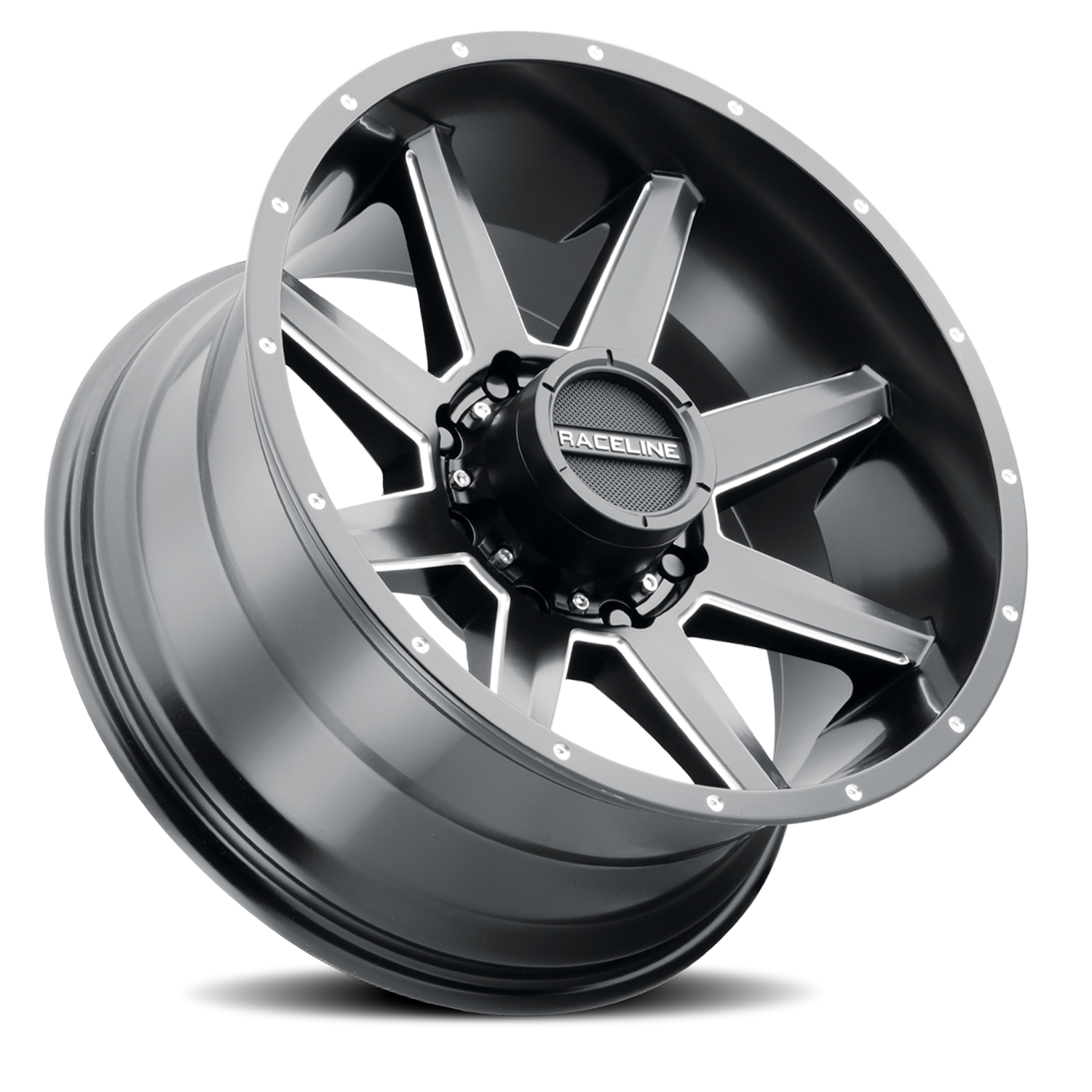 Aluminum Wheels 20x9 Stryker 954M Milled-Dimples Satin Black 0 Offset 5 on 127 Bolt Pattern 78.1 Bore Raceline - Image 2
