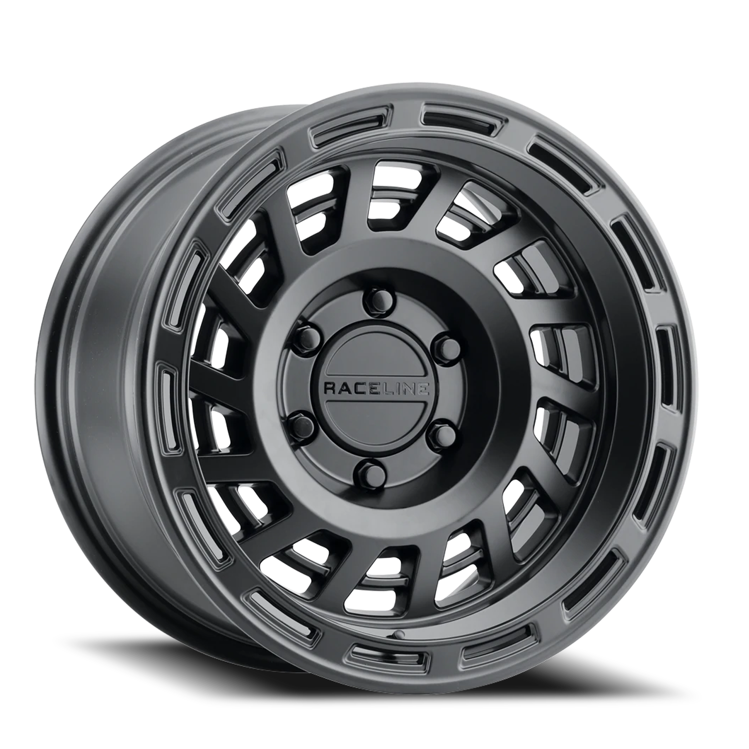 Aluminum Wheels 17x8.5 Halo 957B Satin Black 0 Offset 5 on 127 Bolt Pattern 78.1 Bore Raceline