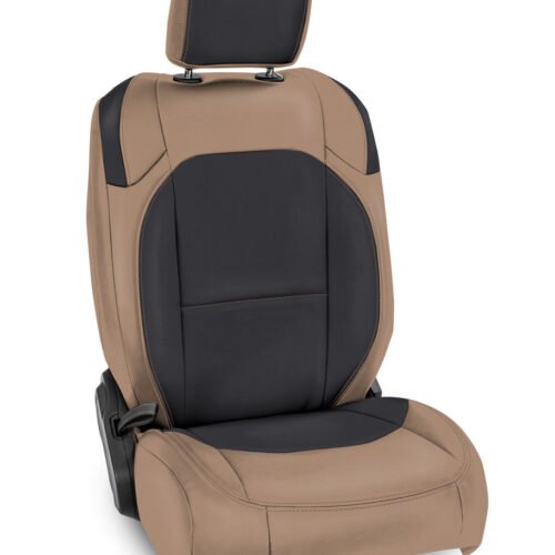 PRP Front Seat Covers for Jeep Wrangler JL 4 door; non-Rubicon (Pair) - Black and tan