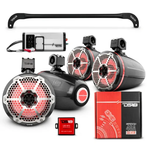 CF-X8TPNEO_JL-TUBESOFT--PACKAGE_800x JL-TUBESOFT 4x 8" Marine Towers Speakers with RGB LED Lights, 4-Channel Marine Amplifier and AMPKIT for JLU Soft Top