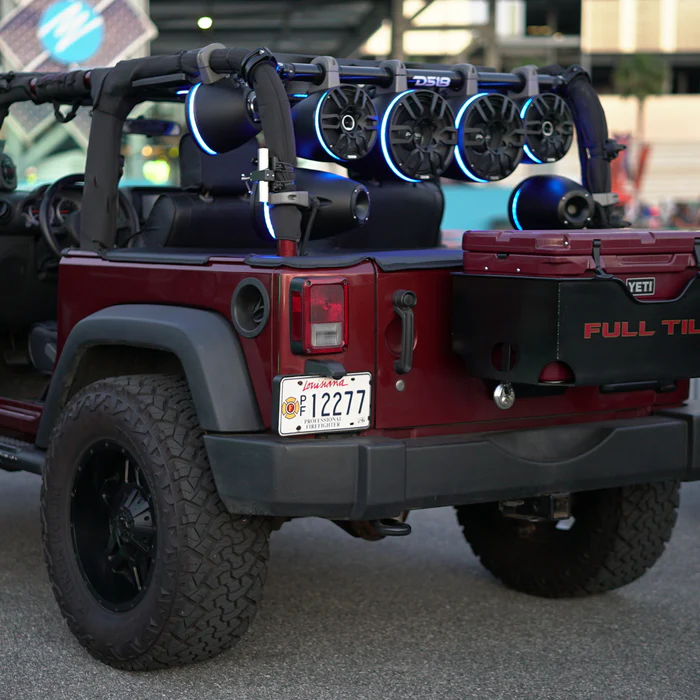 JK-TUBE 4x 8" Marine Towers Speakers with RGB LED Lights, 4-Channel Marine Amplifier and AMPKIT for Jeep JK/JKU - Image 2