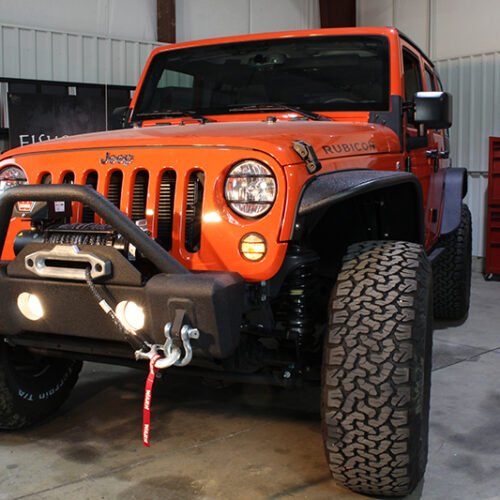 FB22001-HHPN.jpg Jeep JK Stubby Bumper W/Tube Guard 07-18 Wranger JK Black Texured Powercoated Fishbone Offroad
