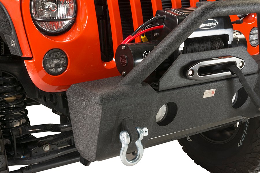 Jeep JK Stubby Bumper W/Tube Guard 07-18 Wranger JK Black Texured Powercoated Fishbone Offroad - Image 9