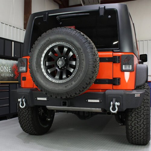 FB22032-HHPN.jpg Jeep JK Rear Bumper W/LED's 07-18 Wrangler JK Rubicon and Unlimited Steel Black Textured Powdercoat Fishbone Offroad