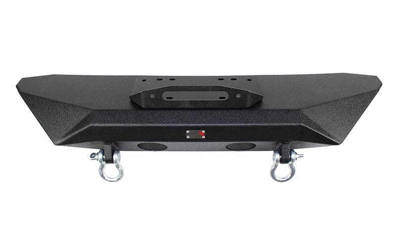 Jeep JK Front Bumper 07-18 Wrangler JK Rubicon and Unlimited Steel Black Textured Powdercoat Manowar Series Fishbone Offroad - Image 5