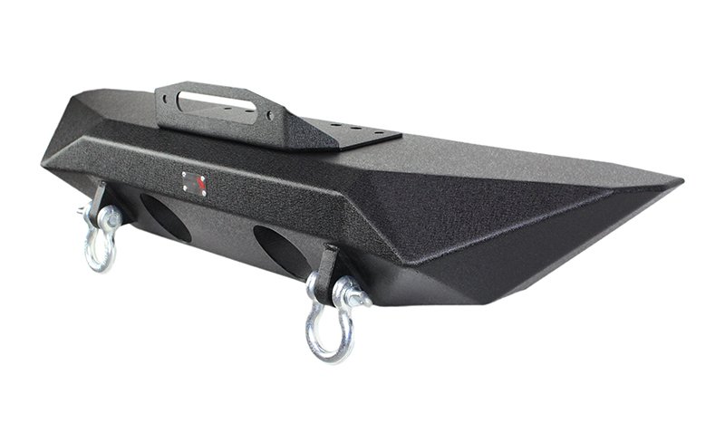 Jeep JK Front Bumper 07-18 Wrangler JK Rubicon and Unlimited Steel Black Textured Powdercoat Manowar Series Fishbone Offroad - Image 6