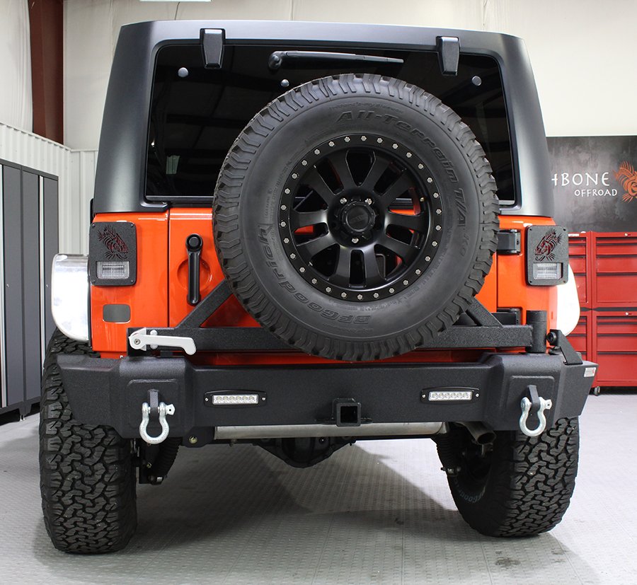 Jeep JK Rear Bumper With Tire Carrier 07-18 Wrangler JK Fishbone Offroad - Image 13
