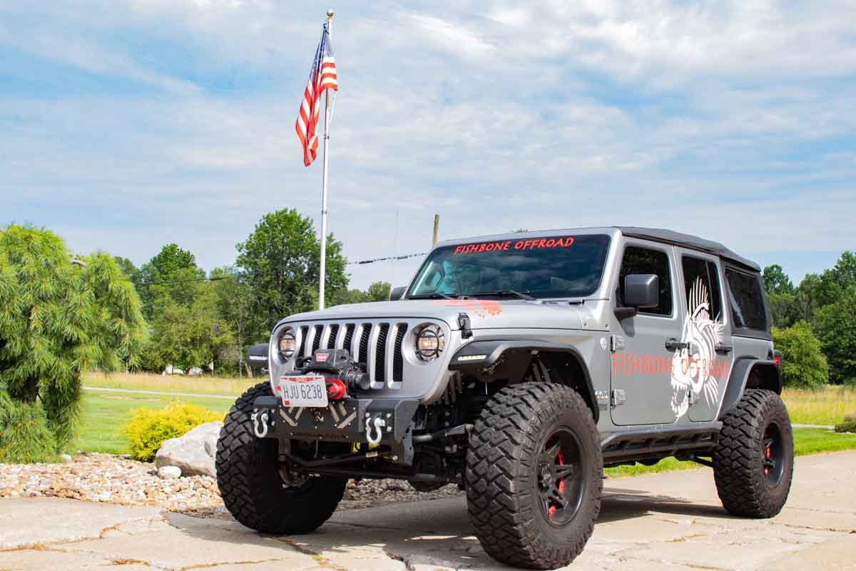 Barracuda Modular Front Bumper - Base 07-18 Jeep Wrangler, 18-Present Jeep Wrangler, 18-Present Jeep Gladiator JT Fishbone Offroad - Image 7