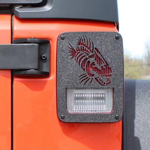 FB31043-HHPN.jpg Jeep JK Tail Light Covers 07-18 Wrangler JK Black Textured Powdercoat Fishbone Offroad