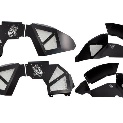 Jeep JL Inner Fenders For 18-Current Wrangler JL Front/Rear Set of 4 Aluminum Black Powdercoat Fishbone Offroad