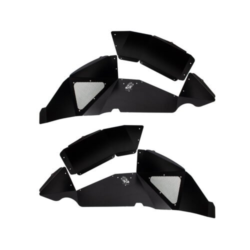 Jeep JL Inner Fenders For 18-Current Wrangler JL Rear Pair Aluminum Black Powdercoat Fishbone Offroad
