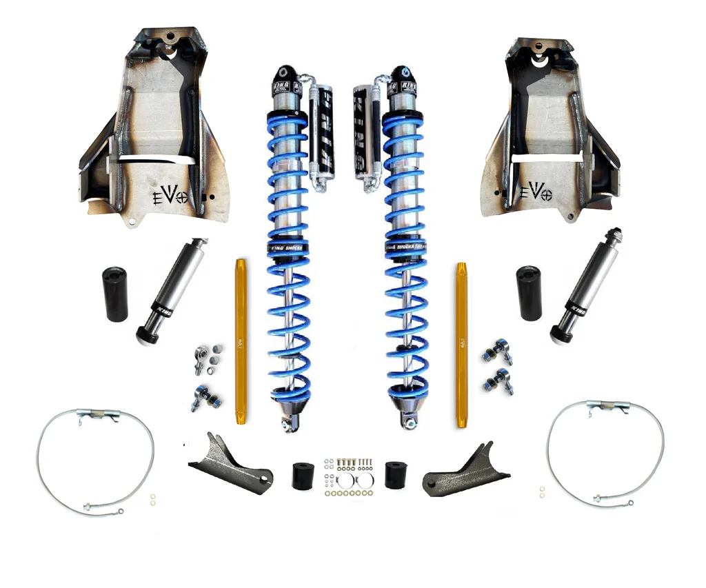 14" Inch EVO SPEC KING FRONT FABRICATION Shock Towers 2.5" COILOVER BLACK FOR Jeep WRANGLER JK
