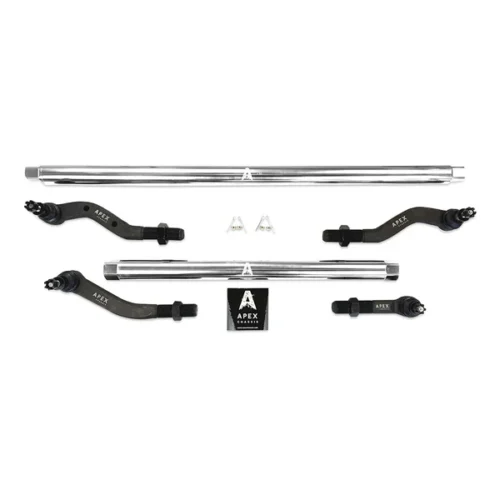Jeep JL-JT - Axle Upgrade Options - 2.5 Ton Tie Rod & Drag Link Assembly - Polished Aluminum