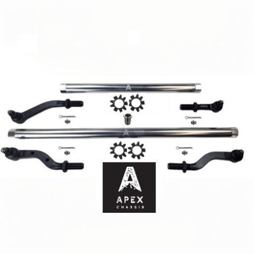Jeep JK - Axle Upgrade Options - 2.5 Ton Tie Rod & Drag Link Assembly - Polished Aluminum