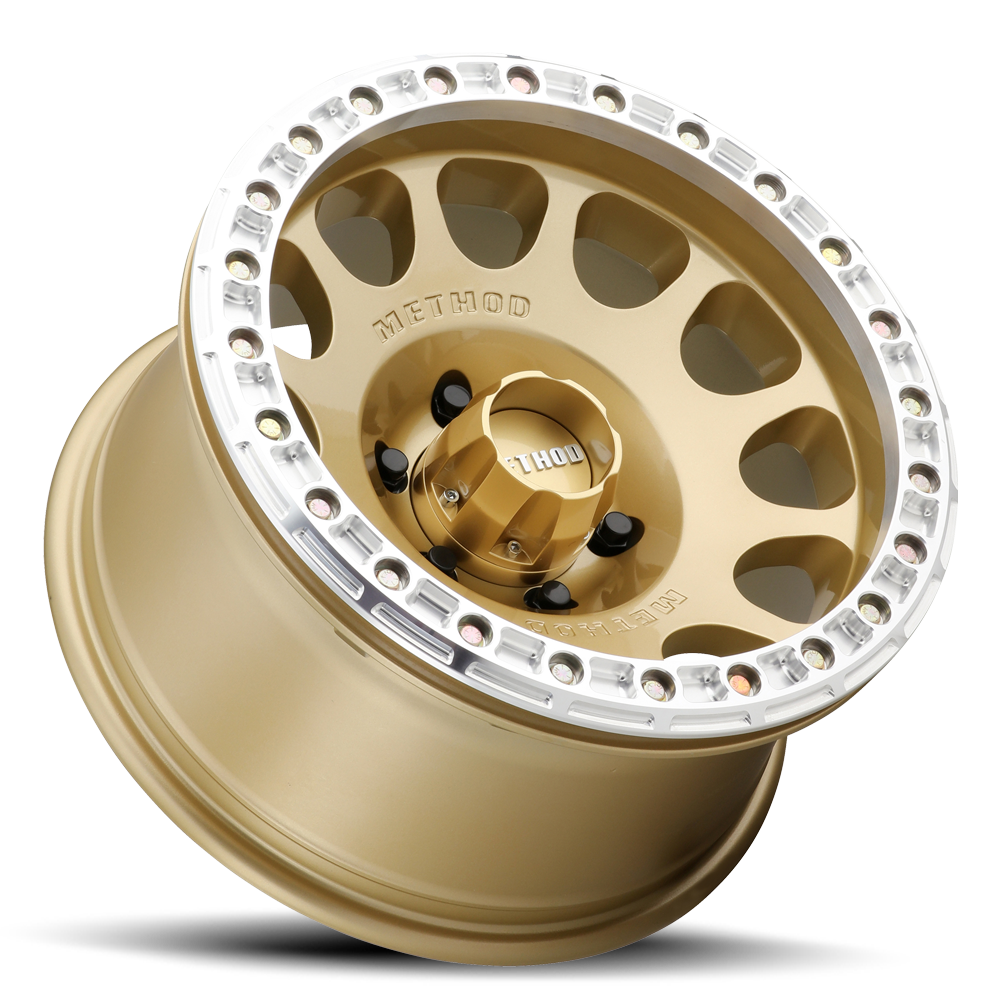 Aluminum Wheels 17x9 Beadlock MR105 Bolt Pattern 5 On 127 Offset -38 Lip Size 1.77 Gold GD Method - Image 2