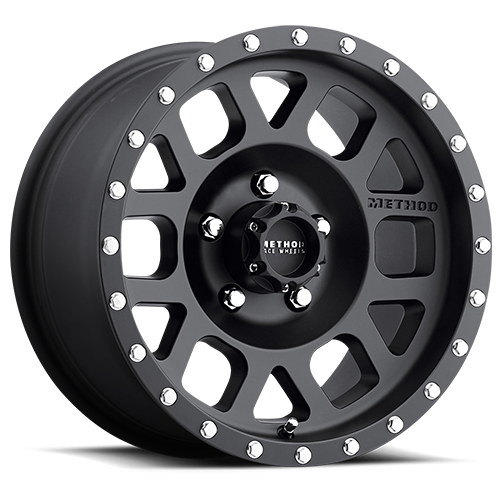 Aluminum Wheels 18x9 Mesh MR306 Bolt Pattern 5 On 127 Offset -12 Lip Size 1.85 Matte Black MB Method