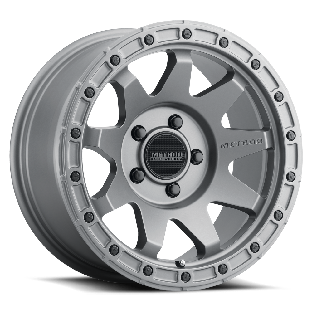 Aluminum Wheels 17x8.5 MR317 Bolt Pattern 5 On 127 Offset 0 Lip Size 0.83 Matte Titanium GY Method