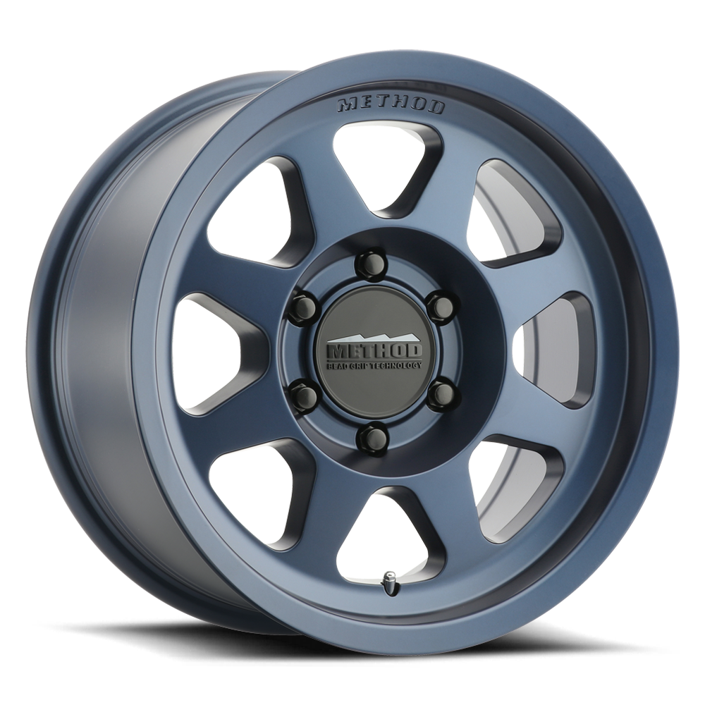 Aluminum Wheels 17x8.5 Bead Grip MR701 Bolt Pattern 5 On 127 Offset 0 Lip Size 1.81 Bahia Blue BL Method