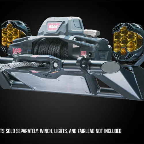 ProBumperBlackwithLights_1024x1024 KSPEC Pre Runner Front Winch Tube Bumper JK JL JT - NO HOOP/BLACK