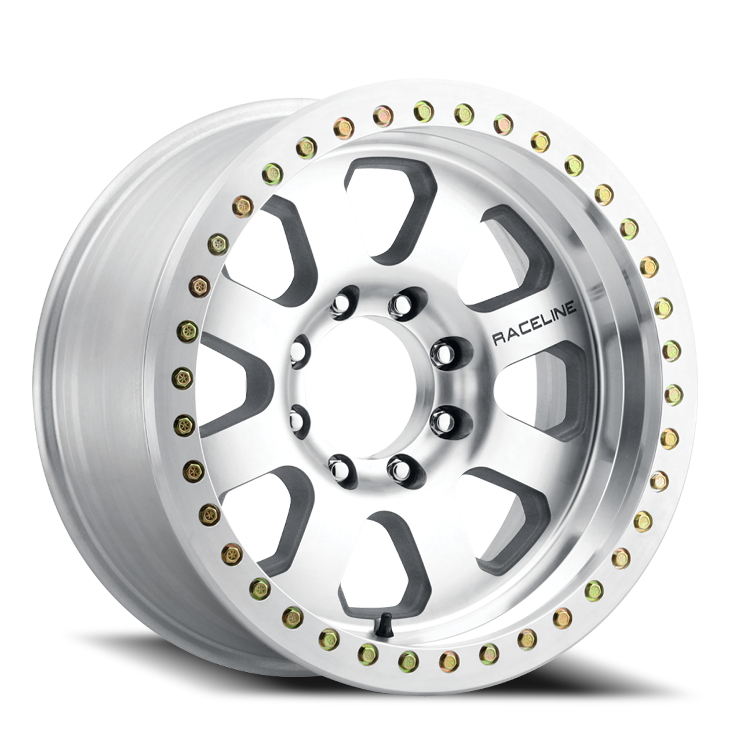 RT260M-201050-25-DLFM.png Aluminum Wheels 20x10 Avenger Beadlock RT260M Machined Silver -25 Offset 5 on 127 Bolt Pattern 83.82 Bore Raceline