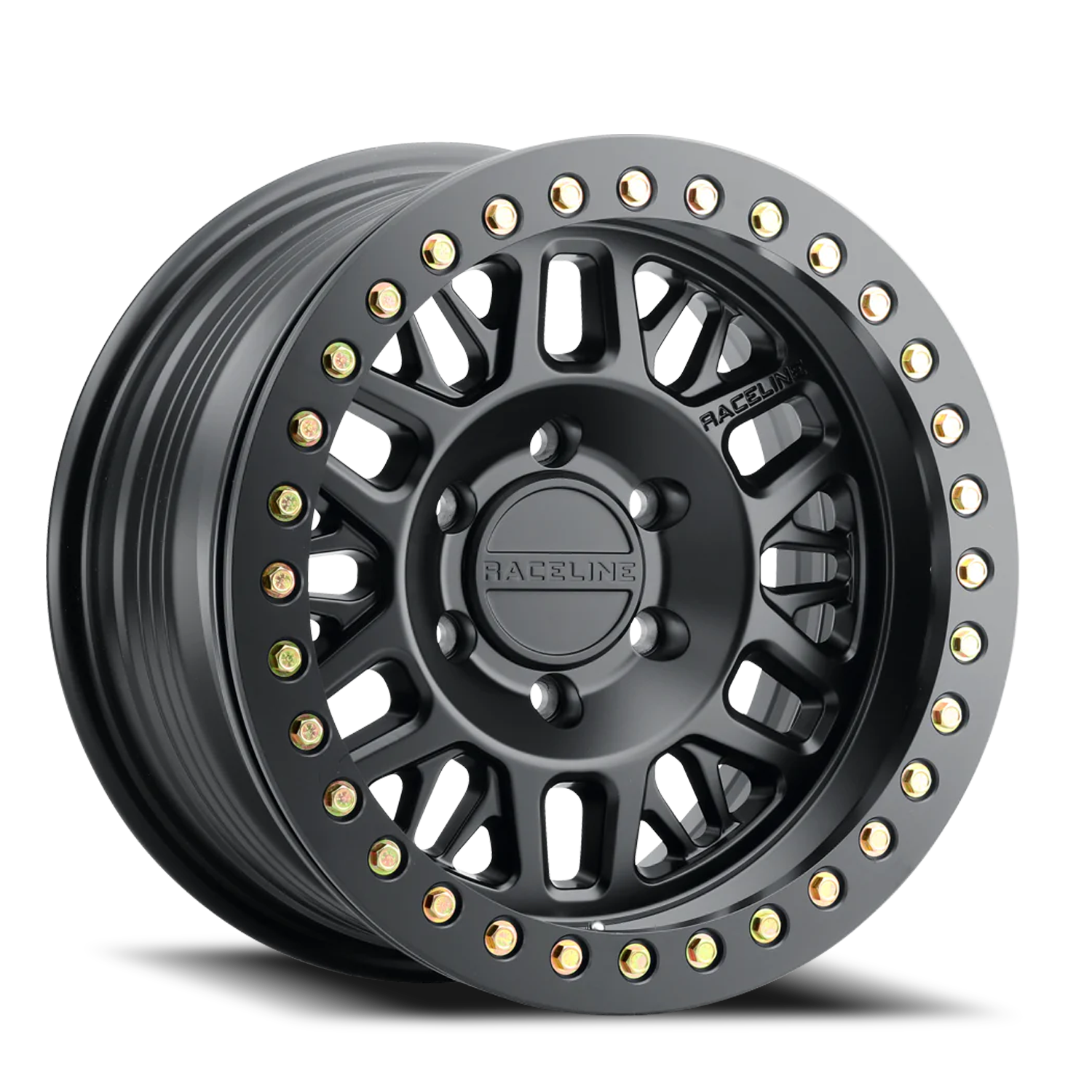 RT951B-79050-12-DLFM.png Aluminum Wheels 17x9 Ryno Cast Beadlock RT951B Satin Black Black Beadlock Ring -12 Offset 5 on 127 Bolt Pattern 83.82 Bore Raceline