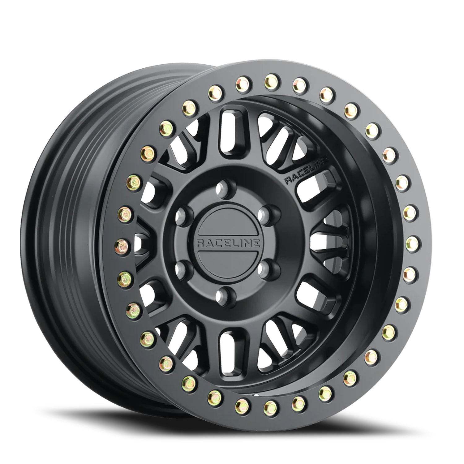 RT951B-79050-38-DLFM.png Aluminum Wheels 17x9 Ryno Cast Beadlock RT951B Satin Black Black Beadlock Ring -38 Offset 5 on 127 Bolt Pattern 83.82 Bore Raceline