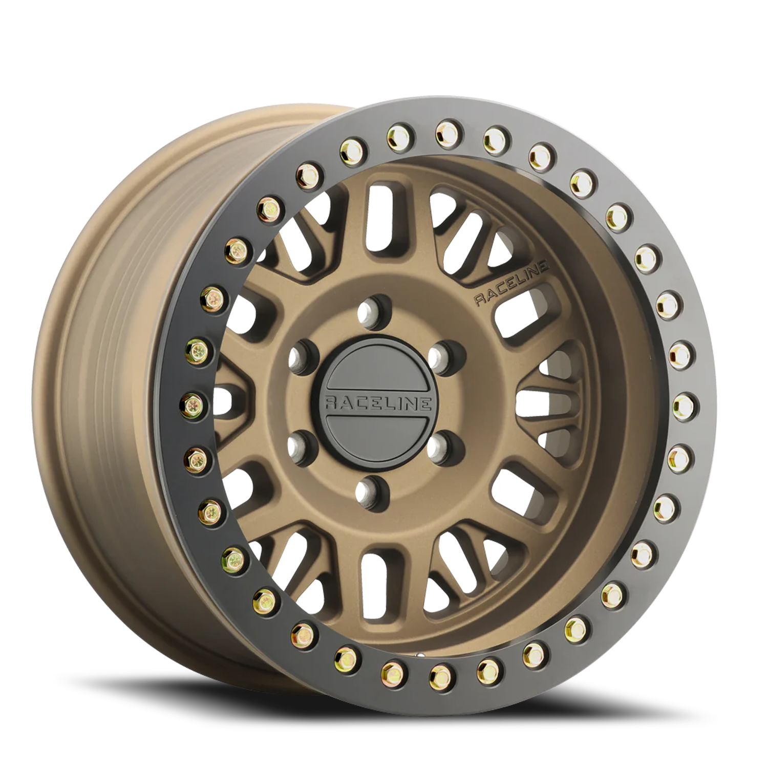 RT951BZ-79050-38-DLFM.png Aluminum Wheels 17x9 Ryno Cast Beadlock RT951BZ Textured Matte Bronze Black Beadlock Ring -38 Offset 5 on 127 Bolt Pattern 83.82 Bore Raceline