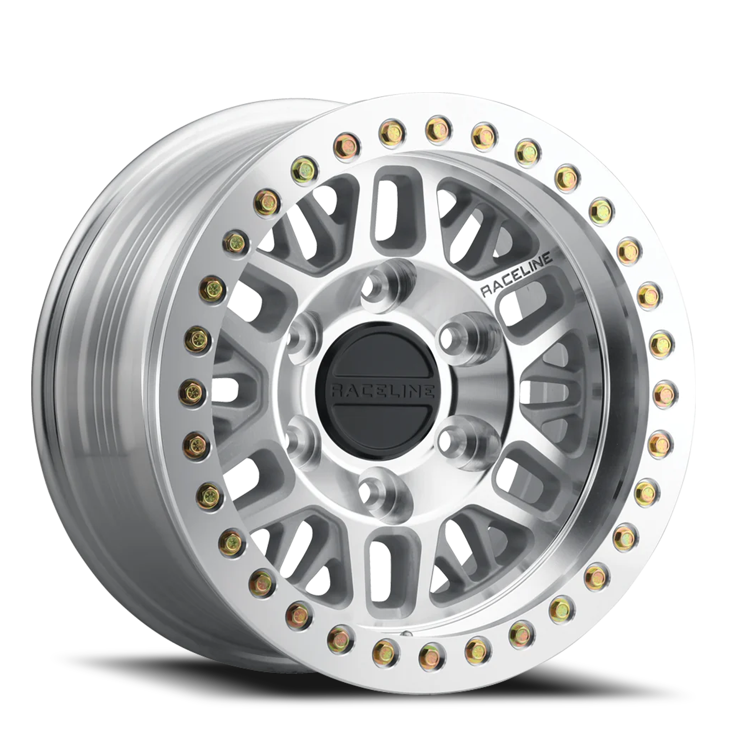RT951M-79050-12-DLFM.png Aluminum Wheels 17x9 Ryno Cast Beadlock RT951M Machined Silver Machined Beadlock Ring -12 Offset 5 on 127 Bolt Pattern 83.82 Bore Raceline