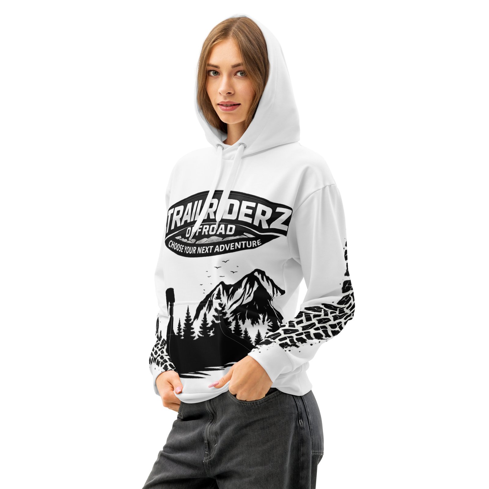Trailriderz Offroad White Hoodie - Image 40