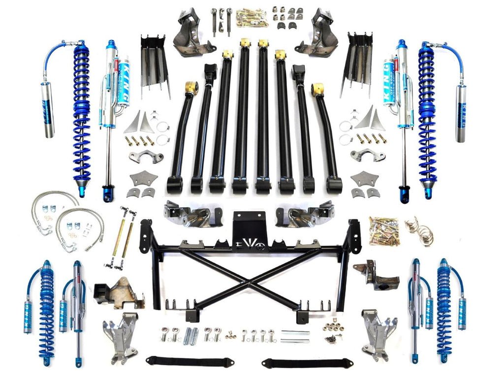 JK JKU EVO 3-5 INCH LIFT DOUBLE THROW DOWN KING COILOVER BYPASS CANTILEVER HIGH CLEARANCE LONG ARM ( AFTER MARKET AXLE ) SUSPENSION JEEP WRANGLER