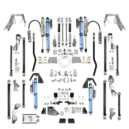 JLU KING Front 3-5 Inch front 2.5 Inch Double Throwdown Rear 2.5 Inch Coilover Bypass HC Long Arm PRO PLUS, BLACK, 4 Door 2.0 or 3.6L Gas JEEP WRANGLER